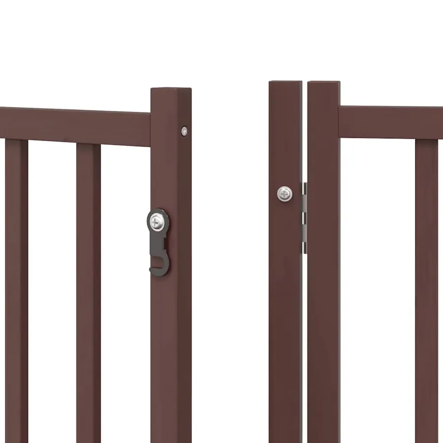 Barrière pour chien porte pliable 10 panneaux bois de peuplier - 11