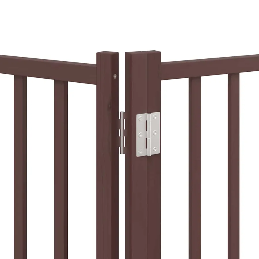 Barrière pour chien porte pliable 10 panneaux bois de peuplier - 12