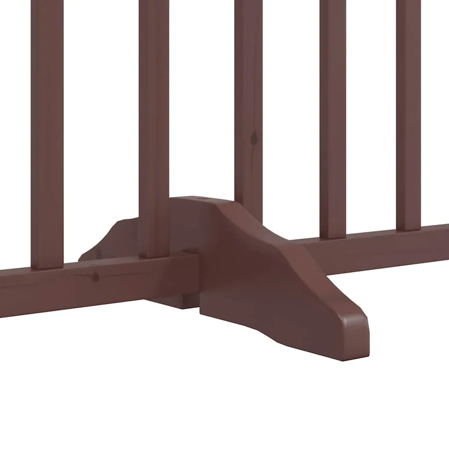 Barrière pour chien porte pliable 10 panneaux bois de peuplier - 8