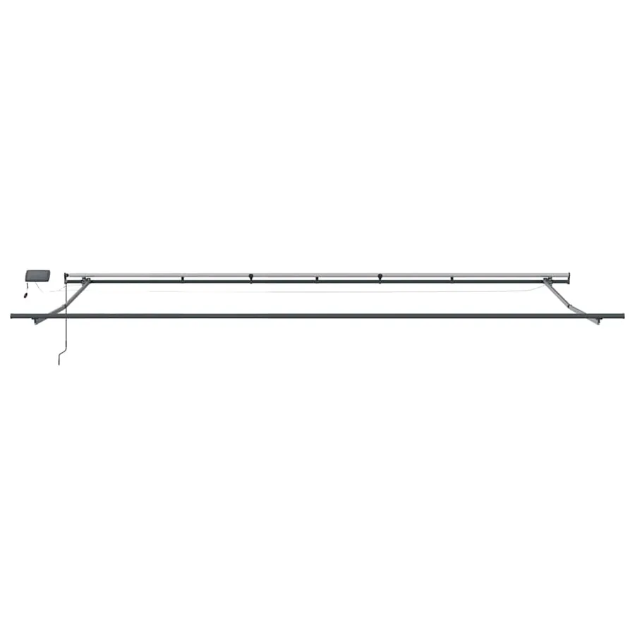 Auvent manuel rétractable avec LED anthracite blanc 600x300 cm - 9