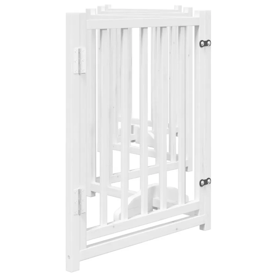 Barrière pour chiens avec porte 6 panneaux bois de sapin massif - 5