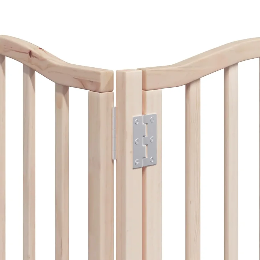 Barrière pour chien porte pliable 12 panneaux bois de peuplier - 10