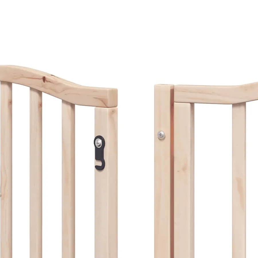 Barrière pour chien porte pliable 12 panneaux bois de peuplier - 11