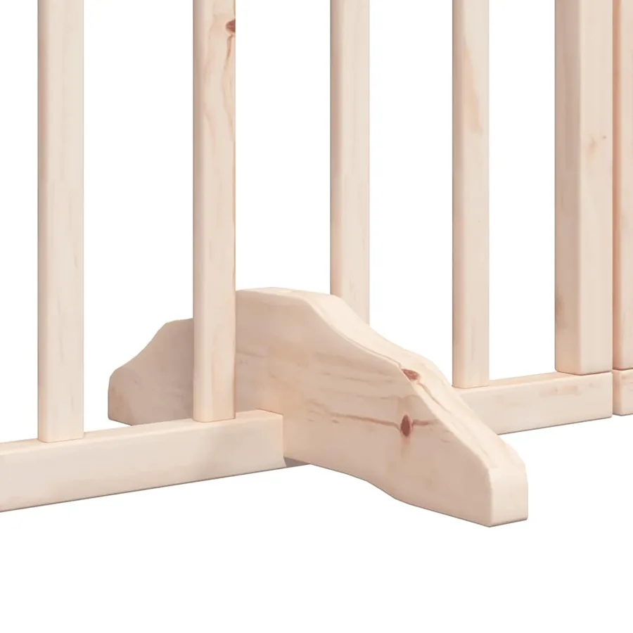 Barrière pour chien porte pliable 12 panneaux bois de peuplier - 8