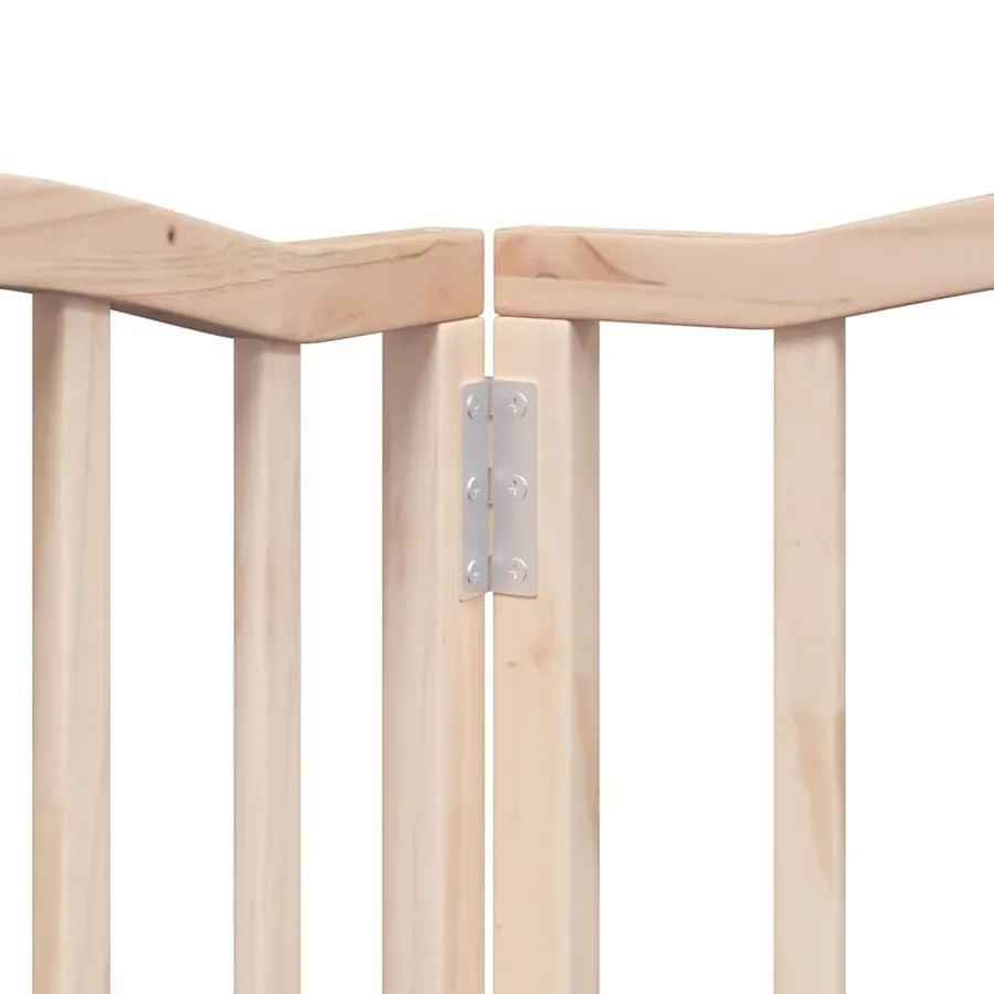 Barrière pour chien porte pliable 12 panneaux bois de peuplier - 9