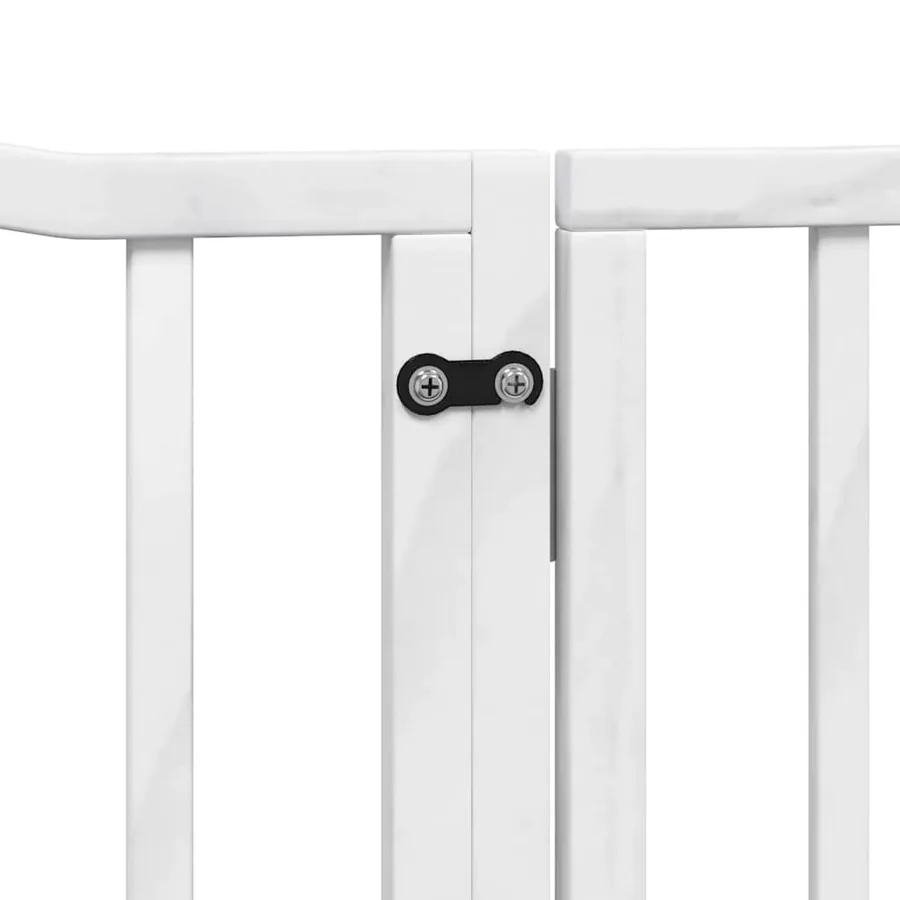 Barrière pour chien porte pliable 10 panneaux bois de peuplier - 7