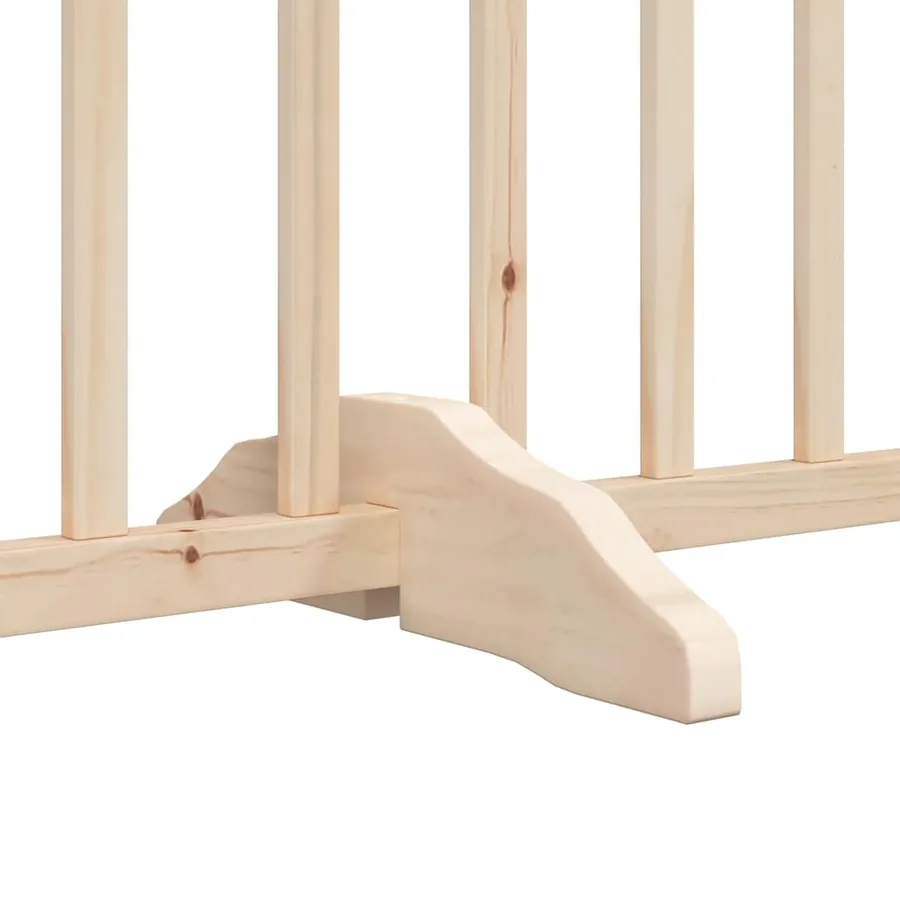 Barrière pour chien porte pliable 8 panneaux bois de peuplier - 7