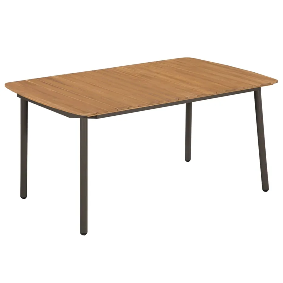Ensemble à manger de jardin 5 pcs Résine tressée Marron - 2