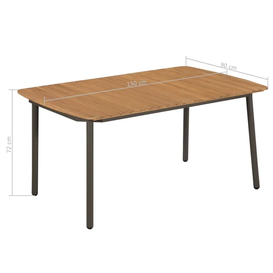 Ensemble à manger de jardin 5 pcs Résine tressée Marron - 9