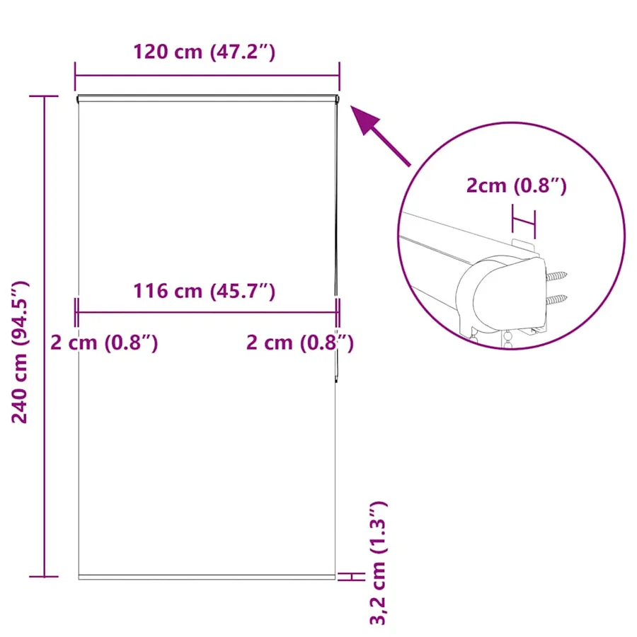 Store enrouleur de douche avec cassette largeur du tissu 116 cm - 12