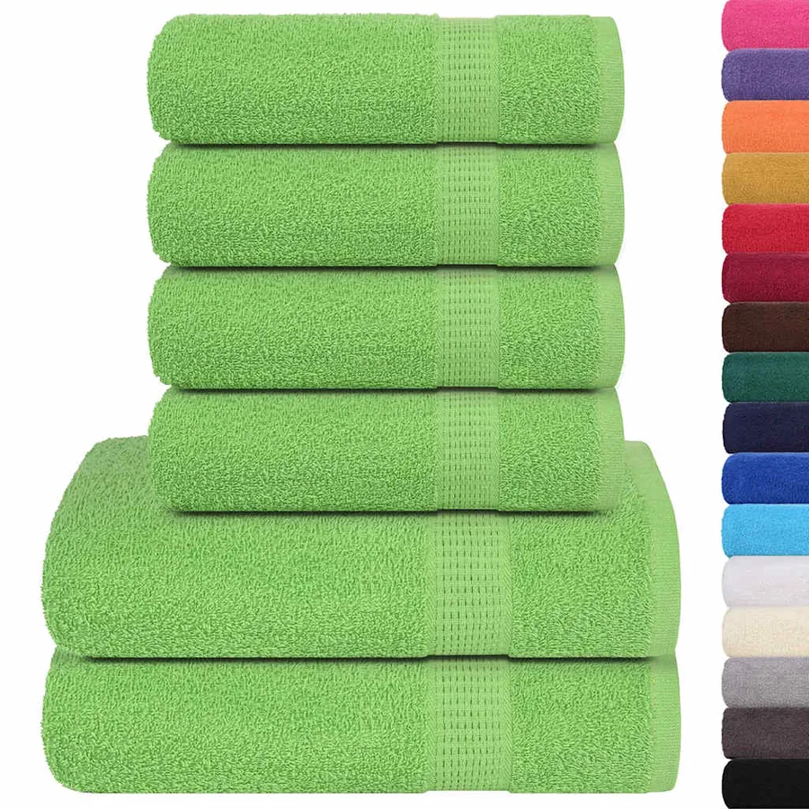 Ensemble de serviettes FROGN 6 pcs vert pomme 360 g/m² - 2