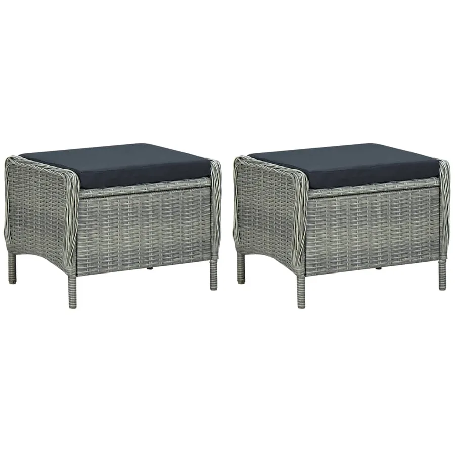 Ensemble à manger de jardin 9 pcs Gris clair - 8