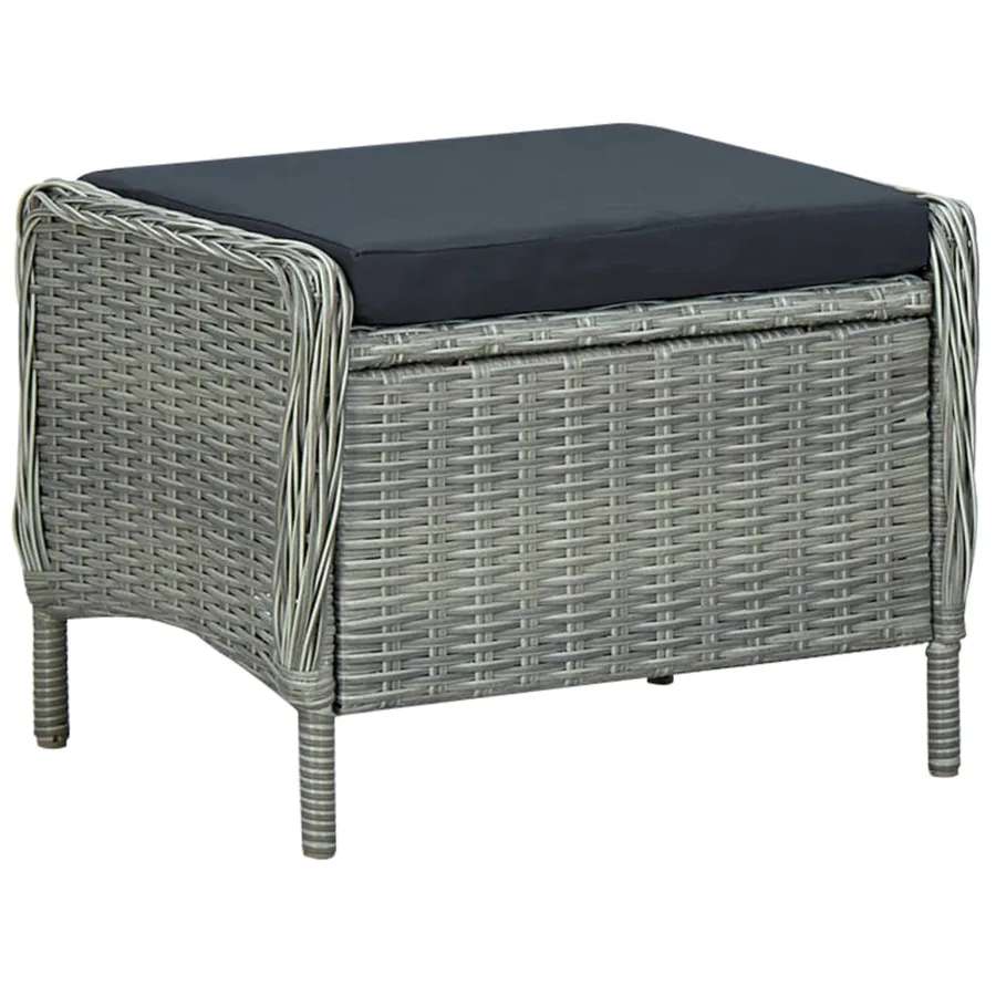 Ensemble à manger de jardin 9 pcs Gris clair - 9