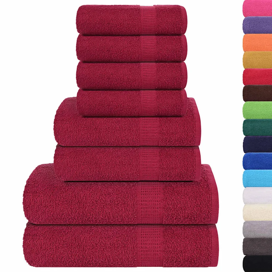Ensemble de serviettes FROGN 8 pcs bordeaux 360 g/m² - 2