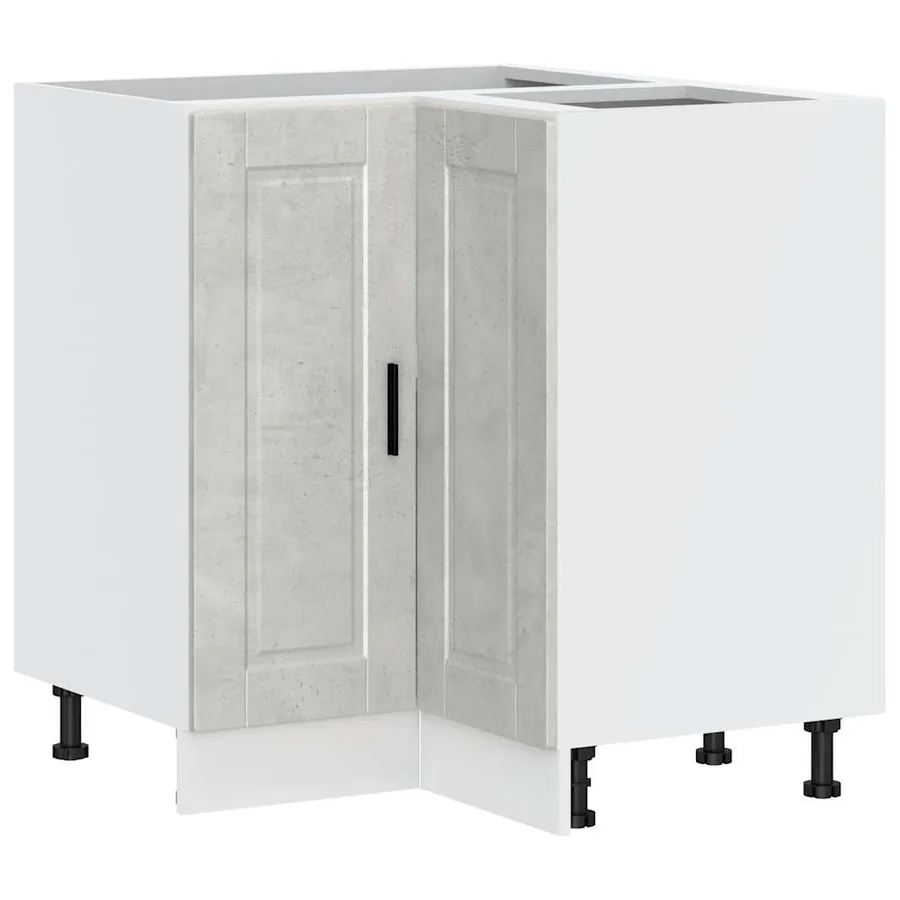 Armoire d'angle de cuisine Porto gris béton bois d'ingénierie - 2