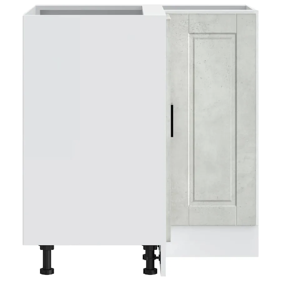 Armoire d'angle de cuisine Porto gris béton bois d'ingénierie - 7