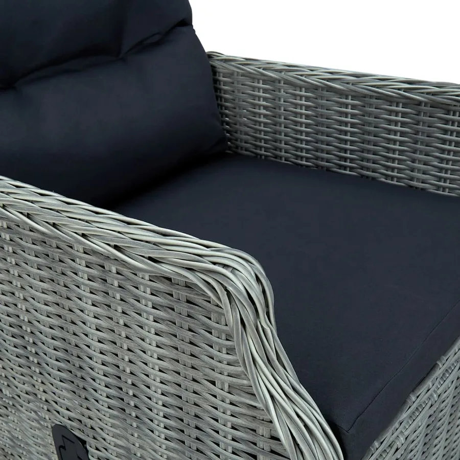Ensemble à manger de jardin 5 pcs Gris clair - 9