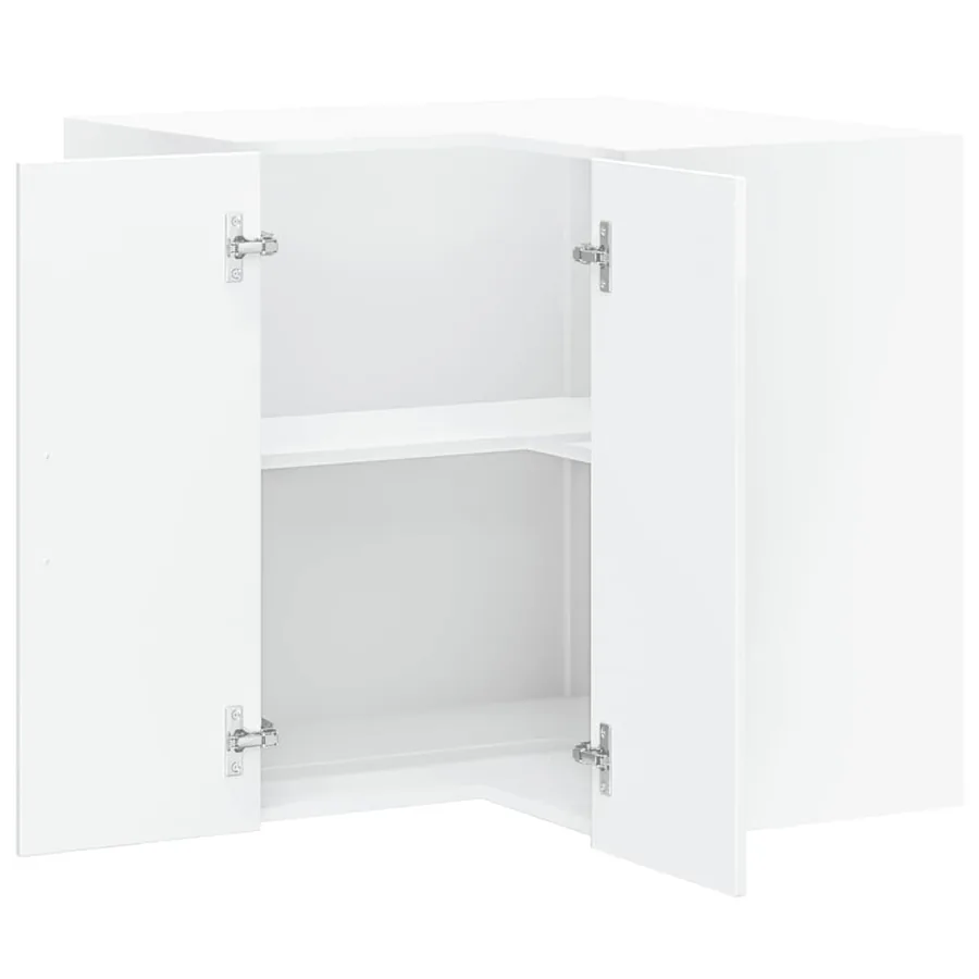 Armoire murale d'angle de cuisine Porto blanc brillant - 5