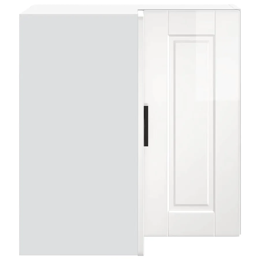 Armoire murale d'angle de cuisine Porto blanc brillant - 6