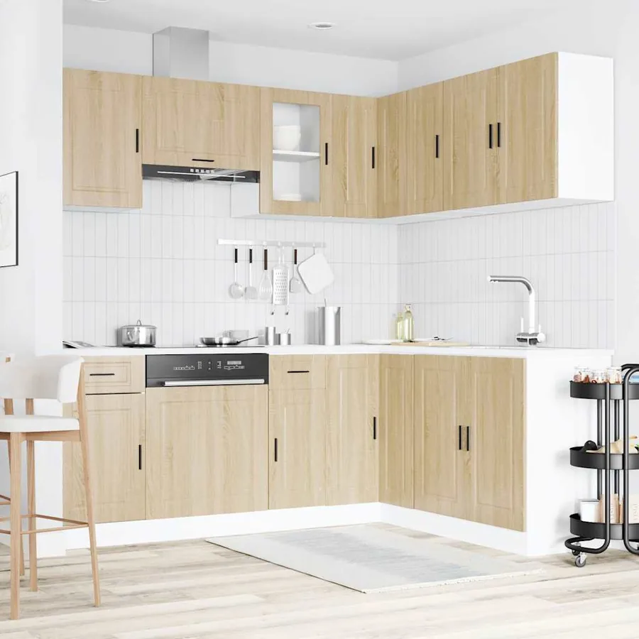Ensemble d'armoires de cuisine 11 pcs Porto bois d'ingénierie - 3
