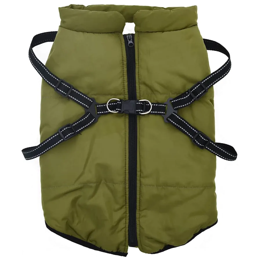 Manteau pour chiens avec harnais imperméable réfléchissant L52 - 2