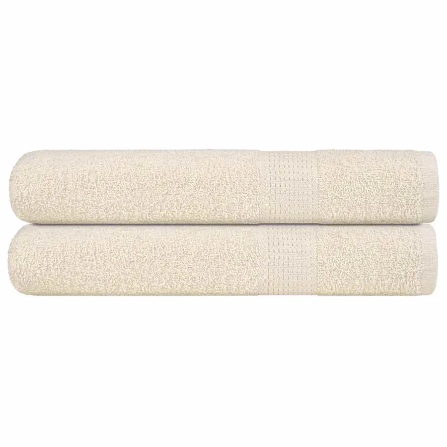 Serviettes de sauna FROGN 2 pcs crème 80x200 cm 360 g/m²