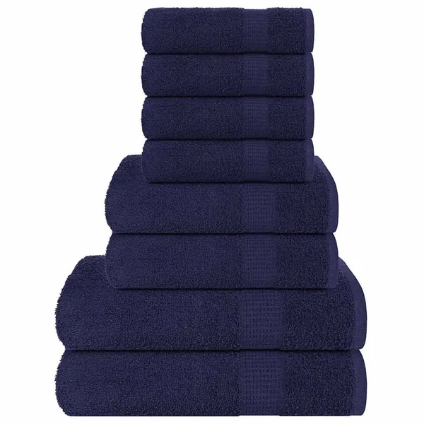 Ensemble de serviettes FROGN 8 pcs bleu marine 360 g/m²