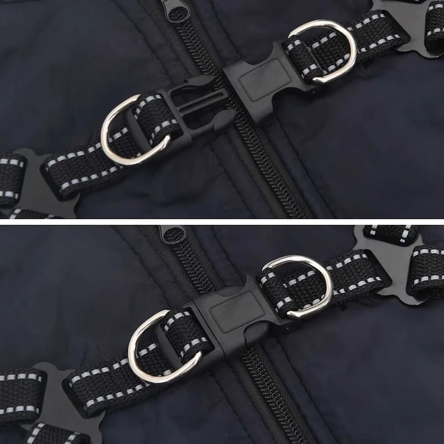 Manteau pour chiens avec harnais imperméable réfléchissant L32 - 8