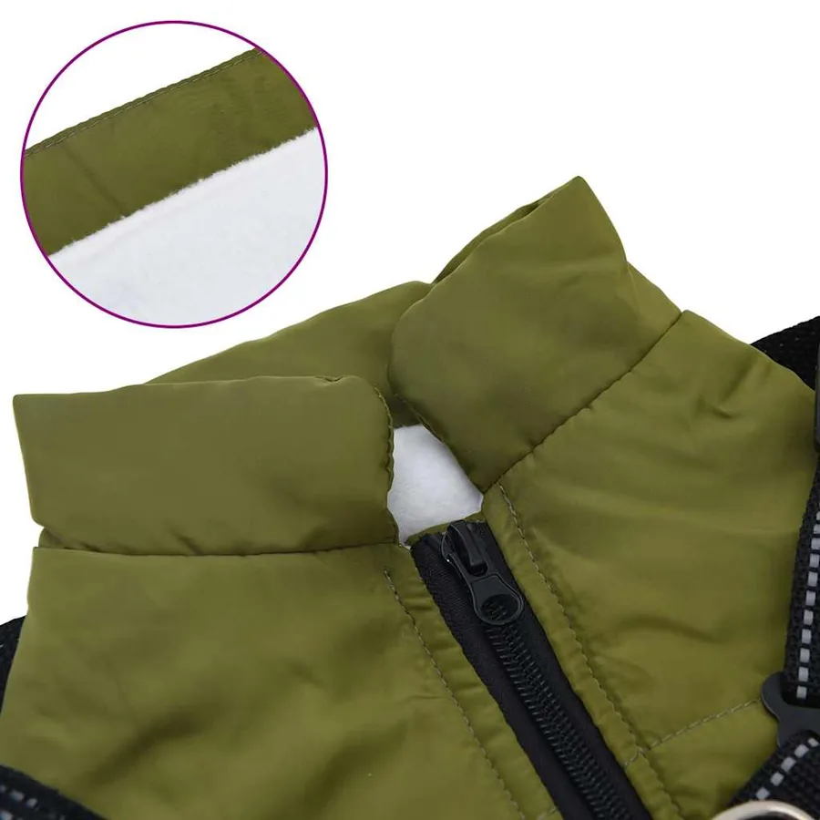 Manteau pour chiens avec harnais imperméable réfléchissant L24 - 7
