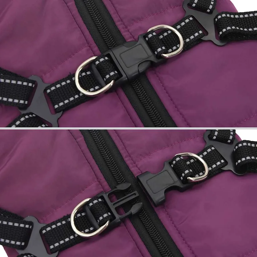 Manteau pour chiens avec harnais imperméable réfléchissant L24 - 8
