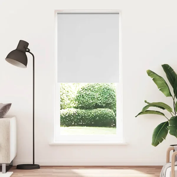 Store enrouleur occultant 124,4 x 230 cm, largeur du tissu 120 cm, blanc