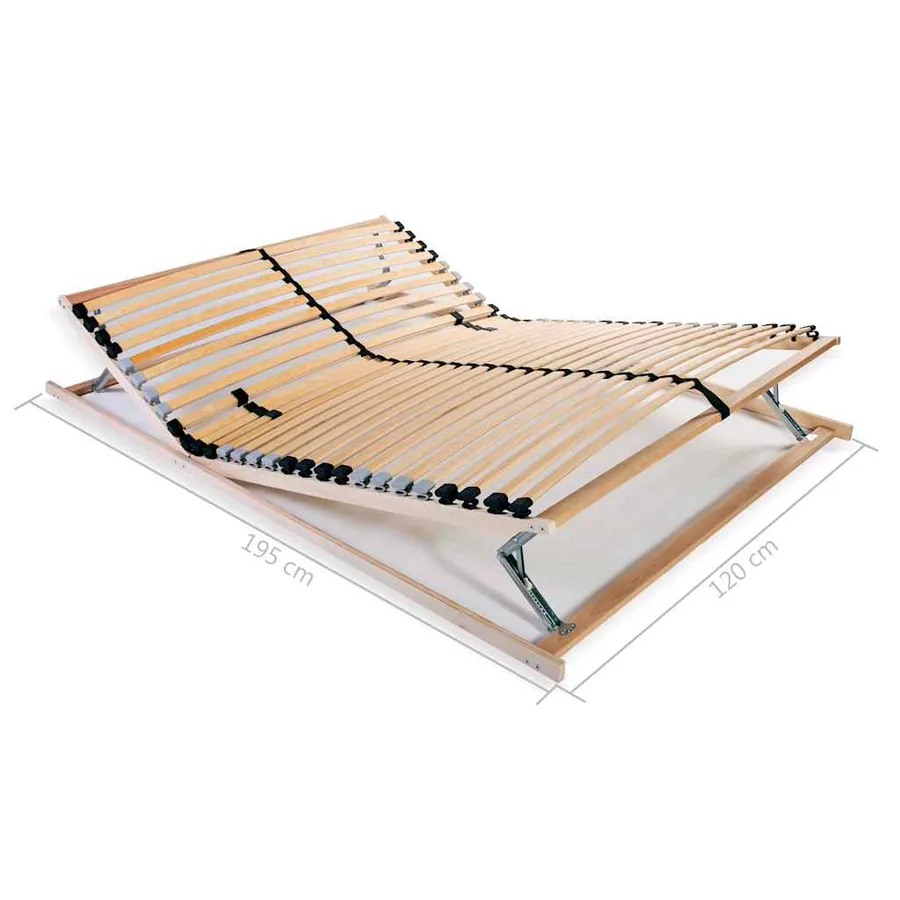 Sommier à lattes sans matelas avec 28 lattes 7 zones 120x200 cm - 9