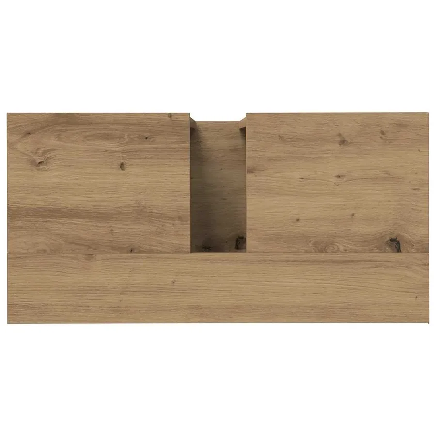 Armoire lavabo chêne artisanal 60x30x60 cm bois d'ingénierie - 7