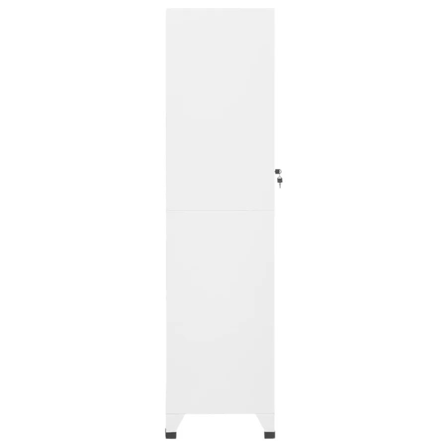 Armoire à casiers Blanc 38x45x180 cm Acier - 5