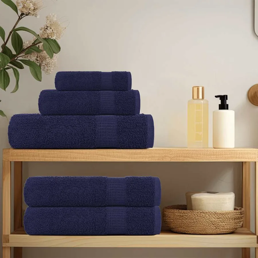 Serviettes de douche FROGN 2 pcs bleu marine 70x140 cm 360 g/m² - 3