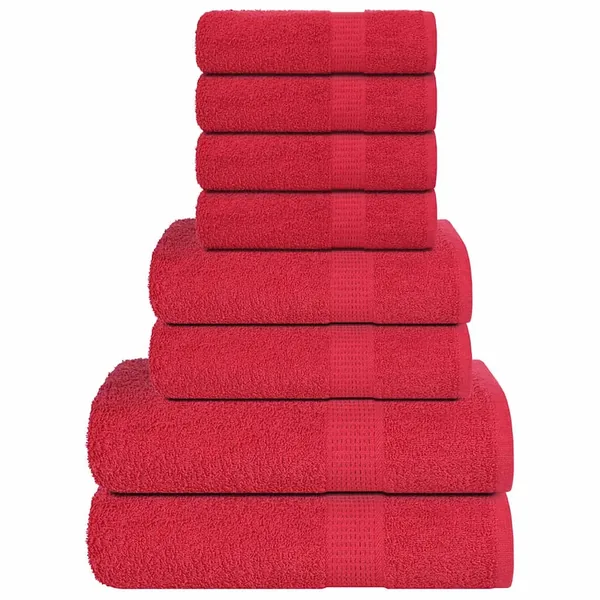 Ensemble de serviettes FROGN 8 pcs rouge 360 g/m²