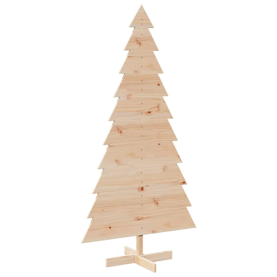 Arbre de Noël en bois pour décoration 180 cm bois massif de pin - 2