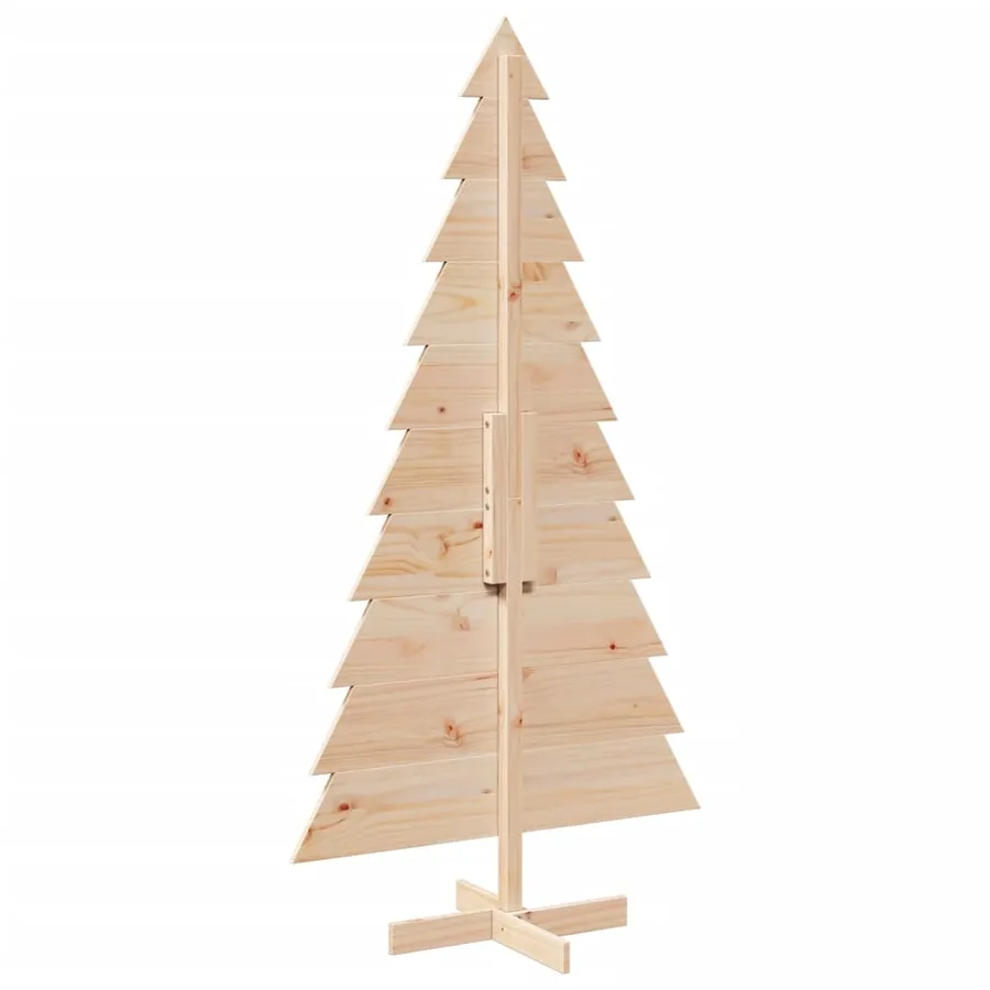 Arbre de Noël en bois pour décoration 180 cm bois massif de pin - 5