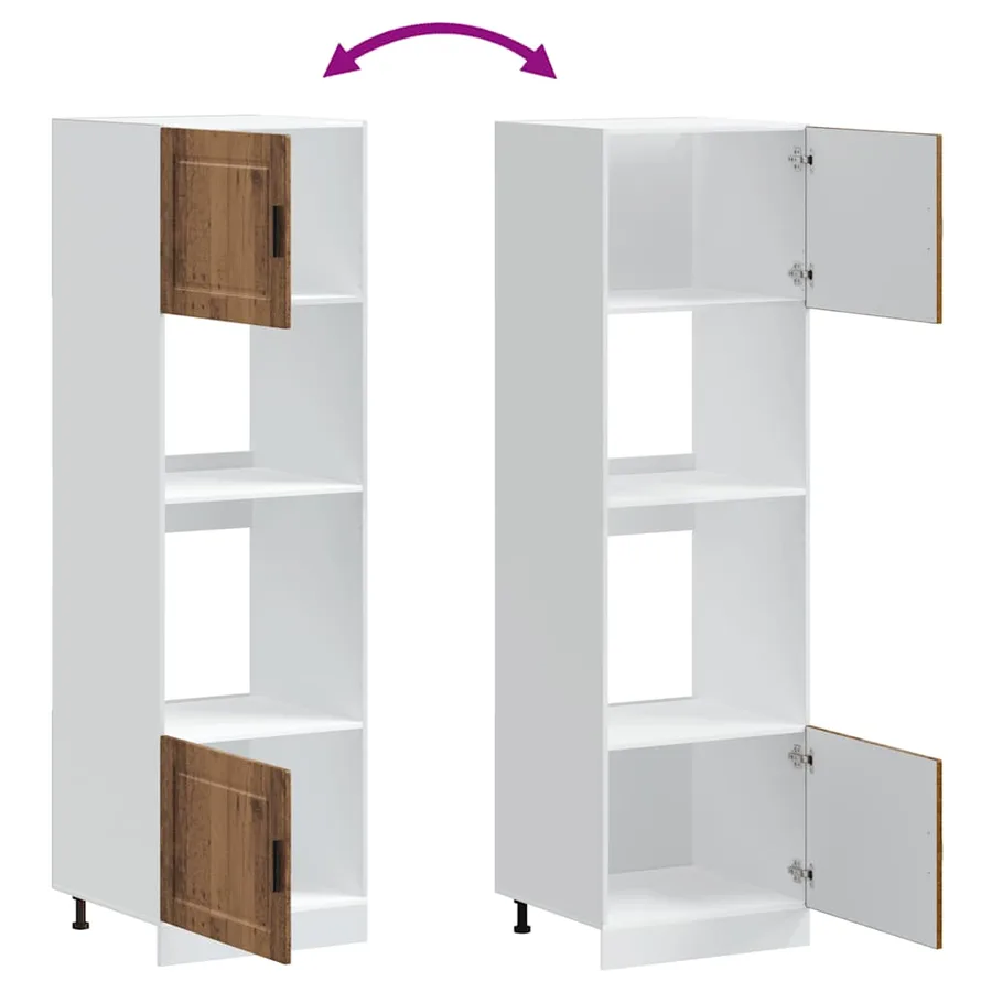 Armoires de four 2 pcs Porto vieux bois bois d'ingénierie - 8