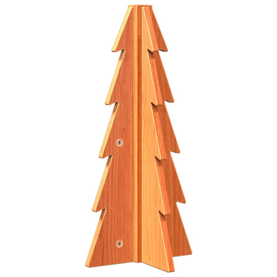 Arbre de Noël en bois pour décoration 49 cm bois de pin massif - 5