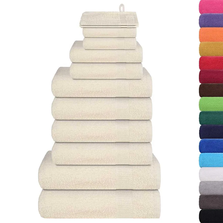 Ensemble de serviettes FROGN 12 pcs crème 360 g/m² - 2