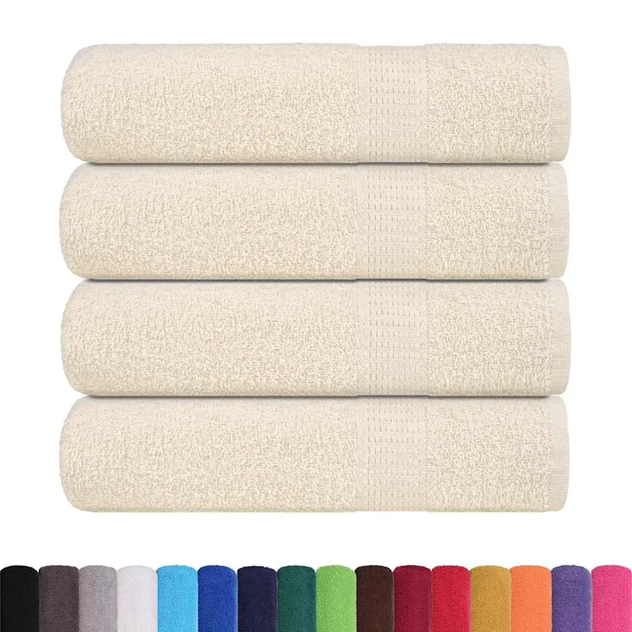 Serviettes de bain FROGN 4 pcs crème 100x150 cm 360 g/m² - 2
