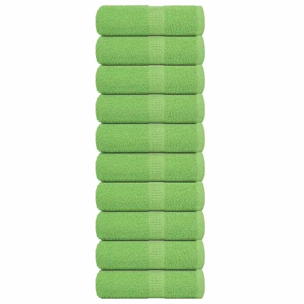 Serviettes de toilette FROGN 10 pièces Vert pomme 30x30 cm 360 g/m²