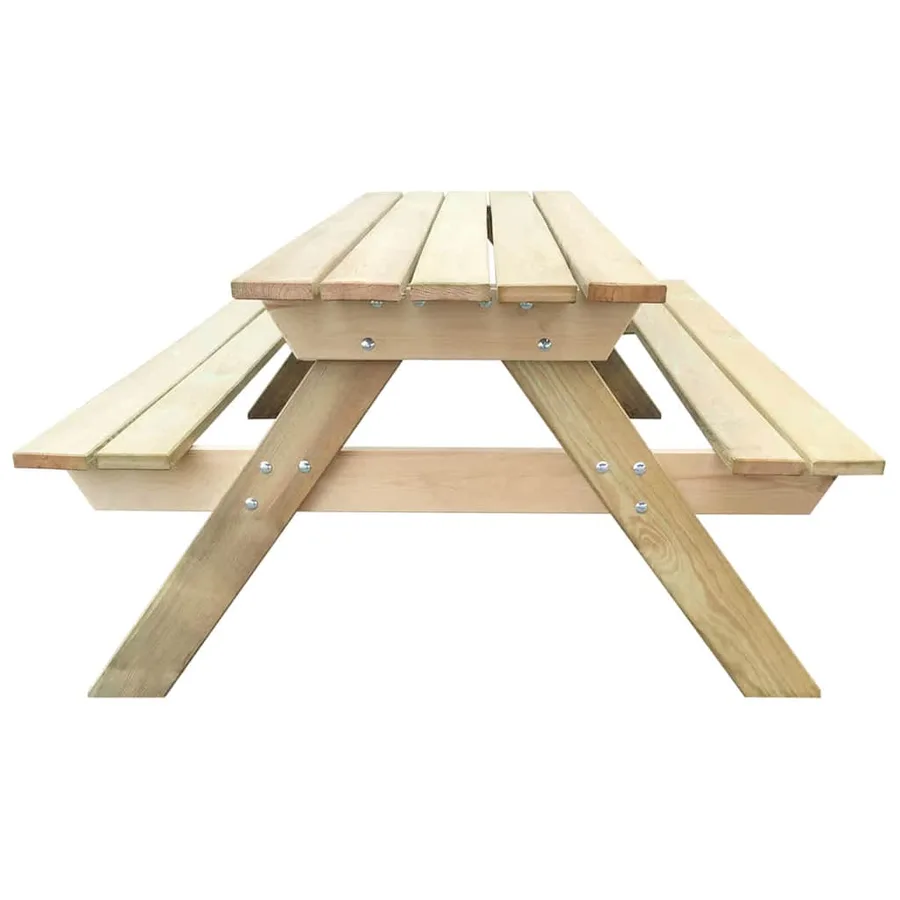 Table de pique-nique 150 x 135 x 71,5 cm Bois - 3