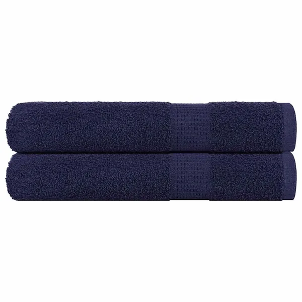 Serviettes de sauna FROGN 2 pcs bleu marine 80x200 cm 360 g/m²