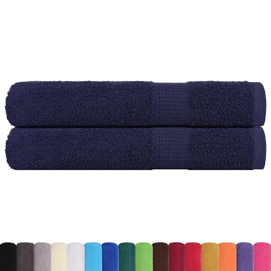 Serviettes de sauna FROGN 2 pcs bleu marine 80x200 cm 360 g/m² - 2