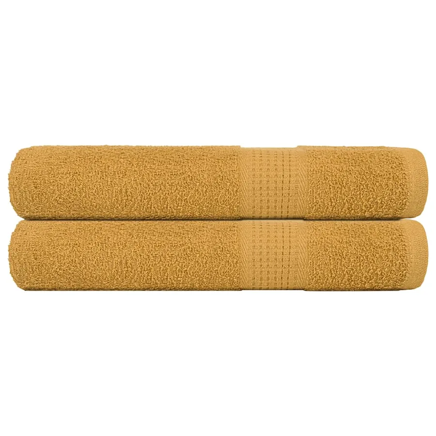 Serviettes de sauna FROGN 2 pcs doré 80x200 cm 360 g/m²