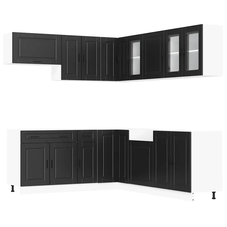 Ensemble d'armoires de cuisine 11 pcs Porto bois d'ingénierie - 2