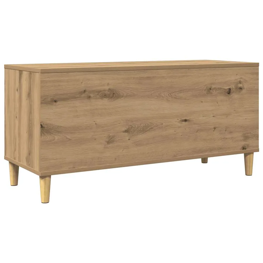 Armoire à disques chêne artisanal 100x38x48cm bois d'ingénierie - 6