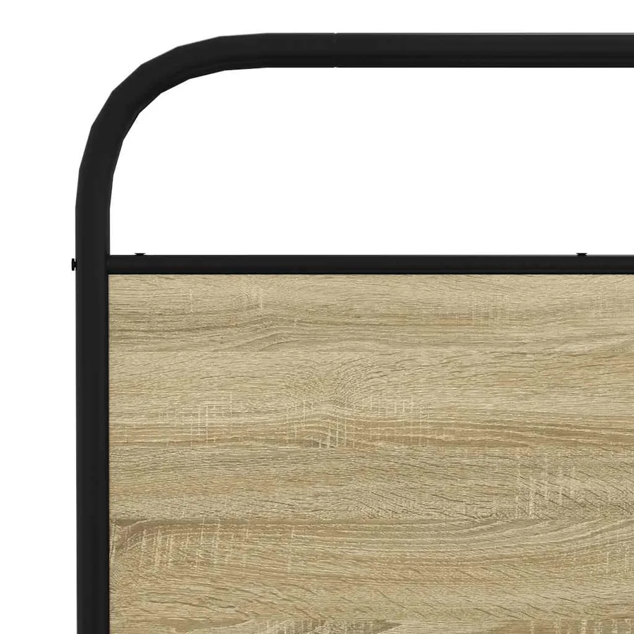 Cadre de lit en métal sans matelas chêne sonoma 200x200 cm - 7
